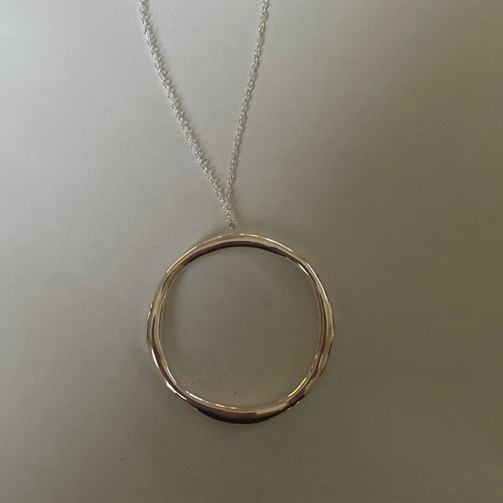 Silver circle gorjana necklace